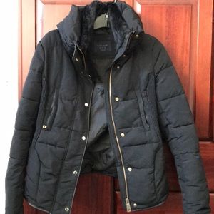 Zara black puffer